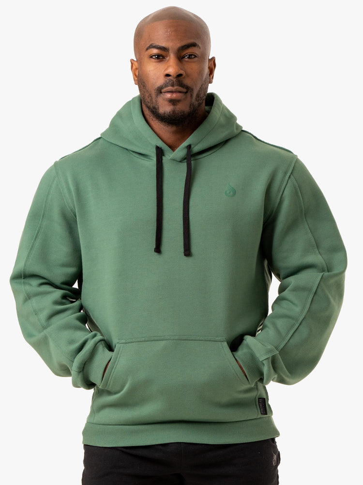 Sweat à Capuche Ryderwear Force Pullover Vert Homme | BPC-73170352