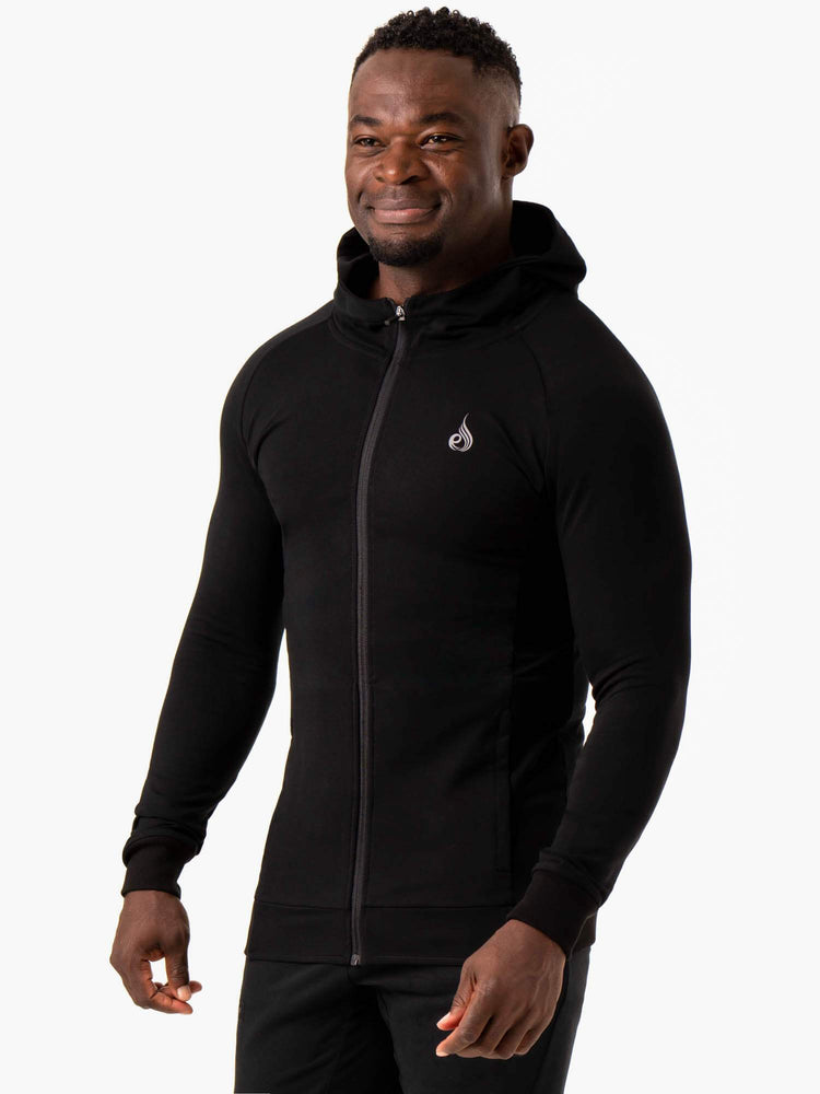 Sweat à Capuche Ryderwear Critical Zip Up Noir Homme | BNF-84959849