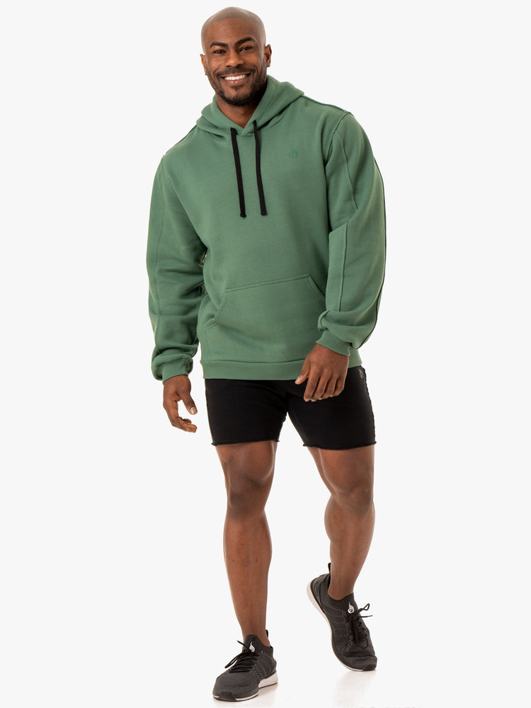 Sweat à Capuche Ryderwear Force Pullover Vert Homme | BPC-73170352