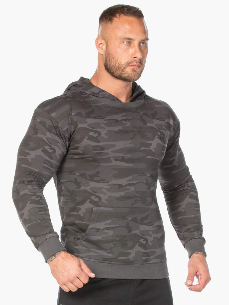 Sweat à Capuche Ryderwear Camo Pullover Noir Homme | VAI-47803390