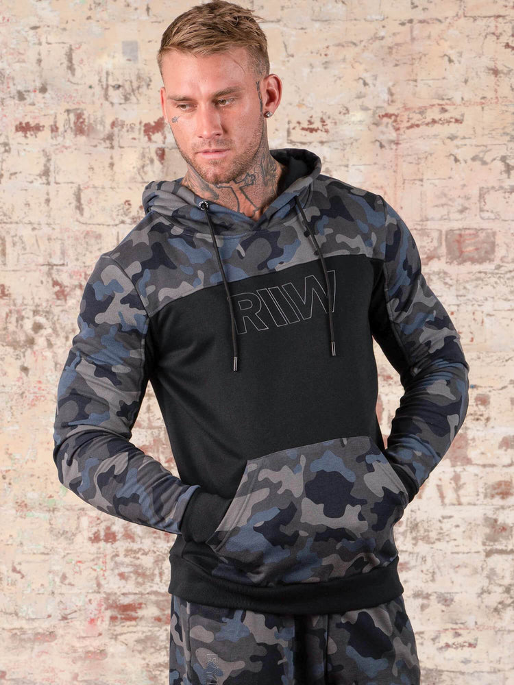 Sweat à Capuche Ryderwear Camo Noir Homme | JXB-05982251