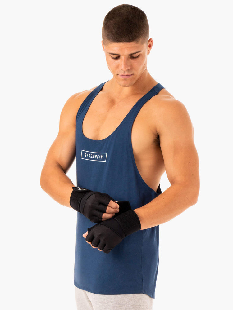 Debardeur Ryderwear Recharge Stringer T-Back Bleu Homme | UZE-73179262