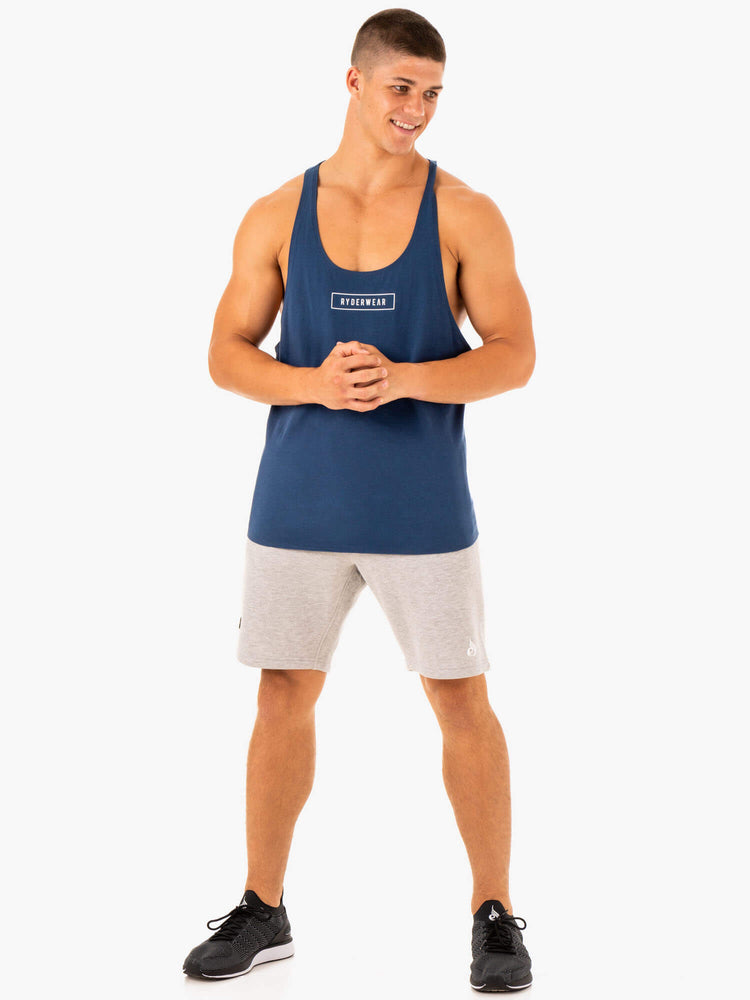 Debardeur Ryderwear Recharge Stringer T-Back Bleu Homme | UZE-73179262