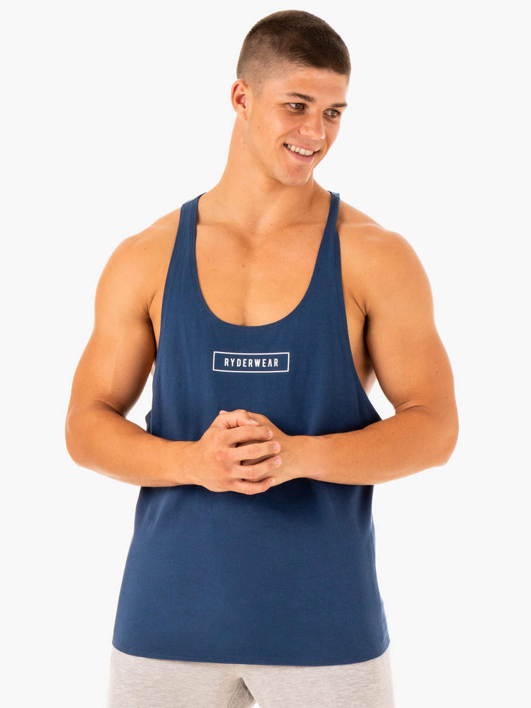 Debardeur Ryderwear Recharge Stringer T-Back Bleu Homme | UZE-73179262